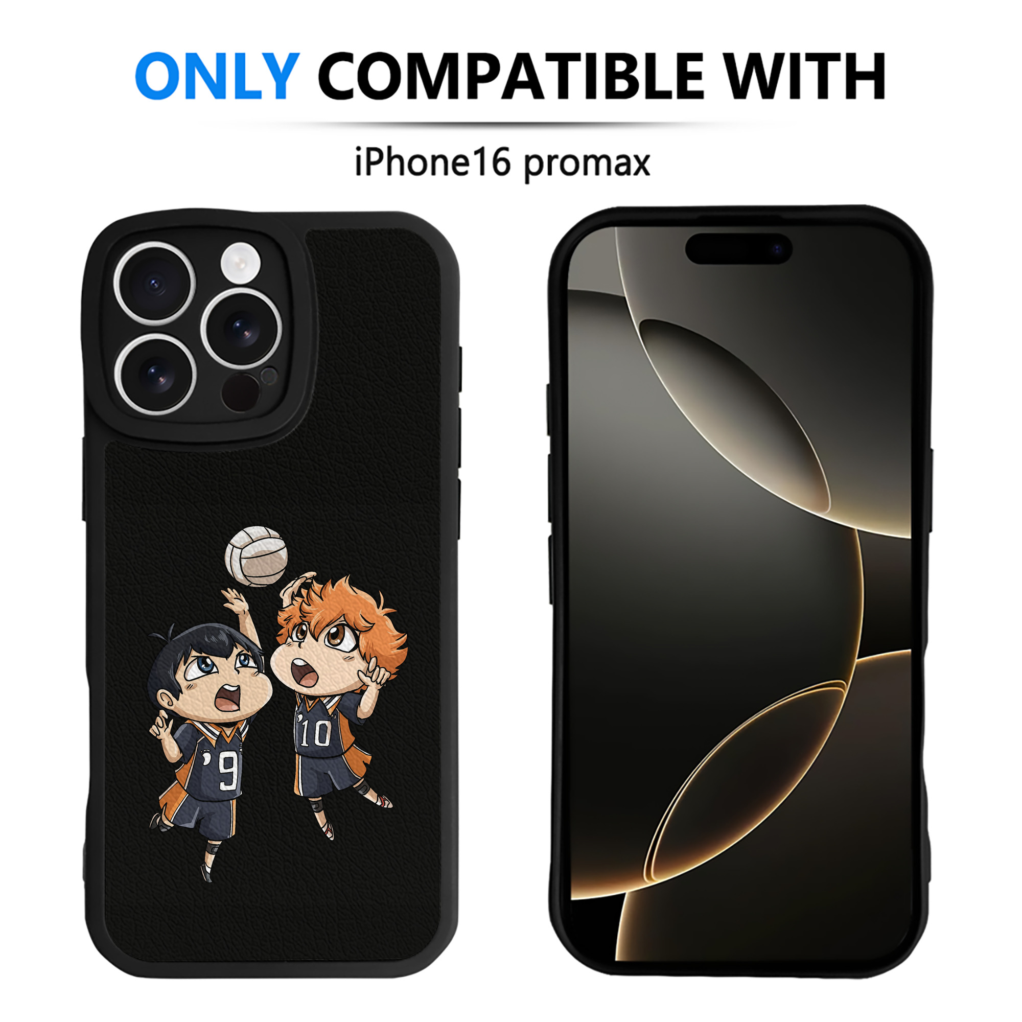 （画像用） ハイキュー!! Haikyu!! 【iPhone 16シリーズ対応】シリコンスマホケース（レザー調） 材質：シリコン